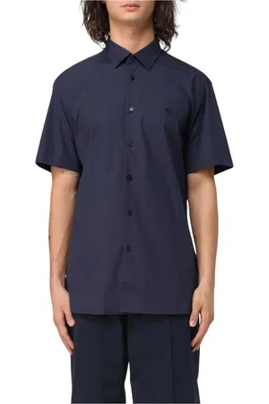 Burberry Skjorte, Herre, Blå, XS, Bomuld, Blå Bomuldsskjorte Klassisk Stil