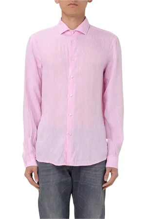 Brian Dales Skjorte, Herre, Lyserød, 2XL, Uld, Rosa Langærmet Skjorte Stilfuld Elegant