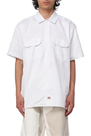 Dickies Skjorte, Herre, Hvid, L, Bomuld, Klassisk Hvid Arbejdsskjorte