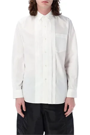 SACAI Skjorte, Herre, , XS, Bomuld, Plisseret Bomuldsskjorte