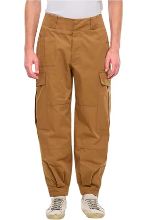 Alexander McQueen Bukser, Herre, Brun, S, Bomuld, Luksus Cargo Bukser med Flere Lommer