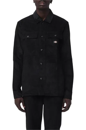 Dickies Skjorte, Herre, Sort, 2XL, Bomuld, Sort Corduroy Arbejdsskjorte