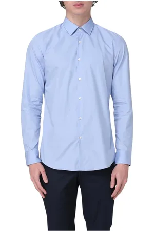 HUGO BOSS Skjorte, Herre, Blå, 3XL, Bomuld, Blå Bomuldsskjorte