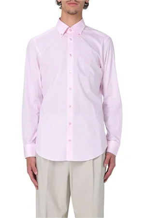 Etro Skjorte, Herre, Lyserød, M, Bomuld, Elegant Poplin Skjorte til Mænd