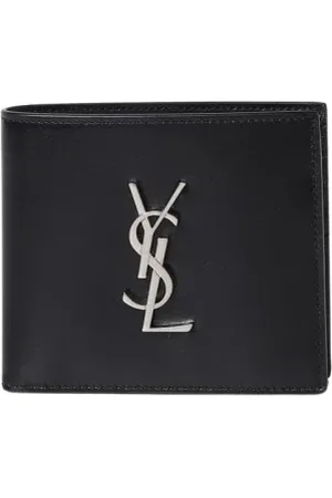 Saint Laurent Tilbehør, Herre, Sort, ONE SIZE, Læder, Klassisk Læder BiFold Pung