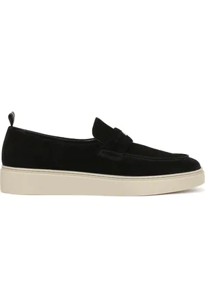 Kazar Sko, Herre, Sort, 46 EU, Uld, Sort slip-on sneakers med sølvlogo