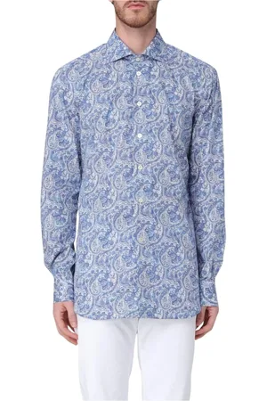 Kiton Skjorte, Herre, Blå, 4XL, Cashmere, Blå Cashmere V-Neck Sweater