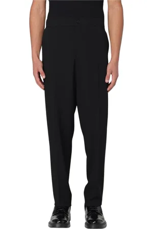 Giorgio Armani Bukser, Herre, Sort, XL, Elegant Blå Tailored Fit Bukser