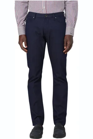 Emporio Armani Bukser, Herre, Blå, W31, Blå Slim Fit Bukser