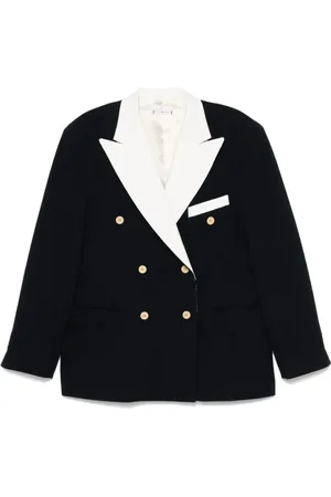 Tommy Hilfiger Jakke, Dame, Blå, XL, Uld, Navy Double-Breasted Jacket