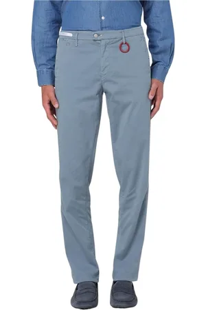 sartoria tramarossa Bukser, Herre, Blå, W38, Bomuld, Blå Distressed Chinos til Mænd