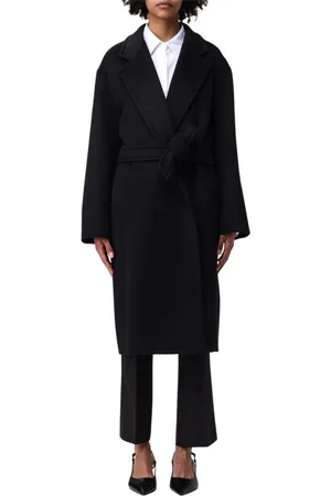 Max Mara Frakke, Dame, Sort, S, Luksus Kamel Wrap Frakke