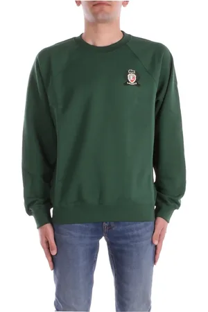 Lacoste Sweathshirts & Hoodies, Herre, Grøn, M, Bomuld, Grøn Logo Front Sweater