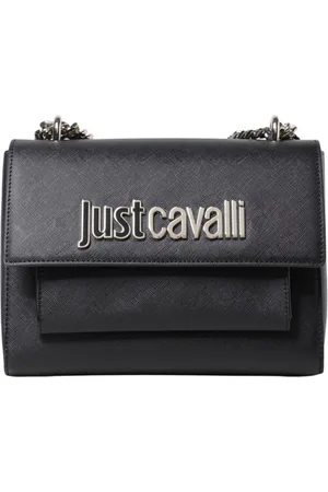 Roberto Cavalli Taske, Dame, Sort, ONE SIZE, Uld, Sort Skuldertaske Kæderem