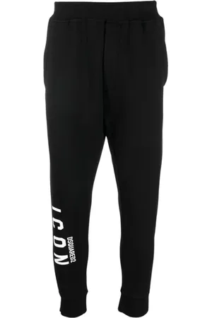 Dsquared2 Bukser, Herre, Sort, L, Bomuld, Icon Logo-Print Track Pants