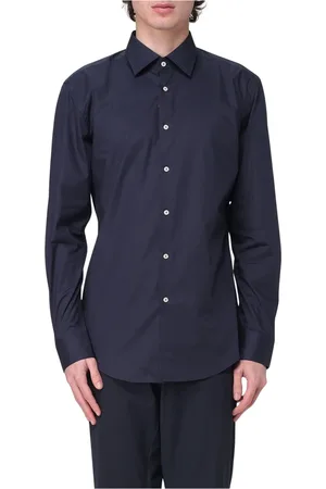 HUGO BOSS Skjorte, Herre, Blå, XS, Afslappet Herreskjorte med Hank-detalje