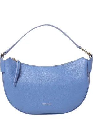 Coccinelle Taske, Dame, Blå, ONE SIZE, Uld, Sort Skuldertaske Med Lynlås