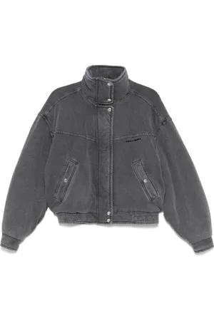 Isabel Marant Jakke, Dame, Grå, XS, Bomuld, Press-Stud Zip Yderbeklædning