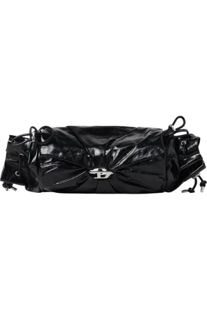 Diesel Taske, Dame, Sort, ONE SIZE, Uld, Sort Patentlæder Skuldertaske