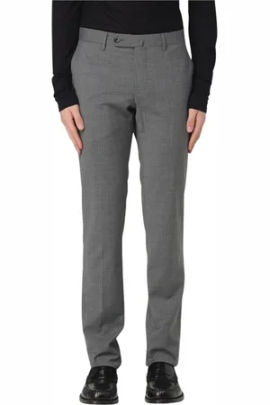 PT Torino Bukser, Herre, Grå, XL, Uld, Slim Fit Sorte Bukser