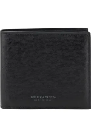 Bottega Veneta Tilbehør, Herre, Sort, ONE SIZE, Læder, Sort Læder Bifold Pung