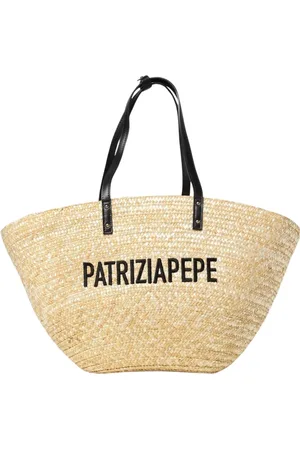 Patrizia Pepe Taske, Dame, , ONE SIZE, Uld, Straw Tote Bag