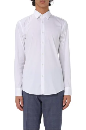 HUGO BOSS Skjorte, Herre, Hvid, 6XL, Bomuld, Hvid Skjorte til Mænd