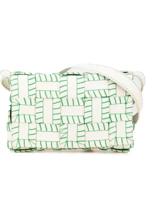 Bottega Veneta Pre-owned, Dame, Hvid, ONE SIZE, Uld, Pre-owned Laeder crossbody-tasker