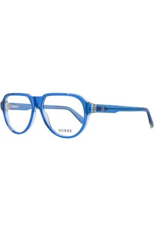 Guess Tilbehør, unisex, Blå, ONE SIZE, Uld, Blå Aviator Optiske Rammer til Mænd