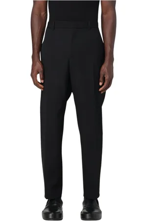 Jil Sander Bukser, Herre, Sort, M, Uld, Sort Stilfulde Regular Fit Bukser