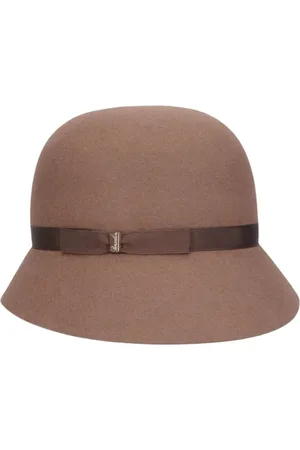 Borsalino Tilbehør, Dame, Brun, S, Uld, Retro Stil Efterår/Vinter Hat