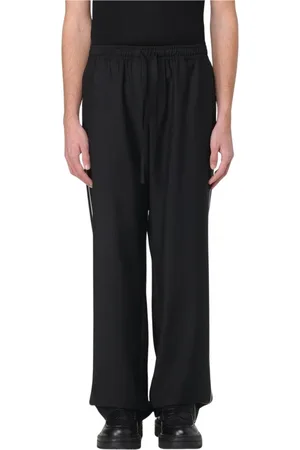 Dolce & Gabbana Bukser, Herre, Sort, XL, Uld, Stilfulde bukser med side striber