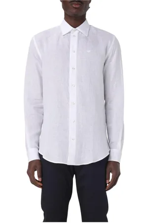 Emporio Armani Skjorte, Herre, Hvid, 2XL, Klassisk Hvid Skjorte