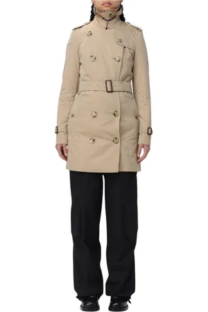 Burberry Frakke, Dame, Gul, 3XS, Bomuld, Klassisk Trenchcoat i Honning Nuance