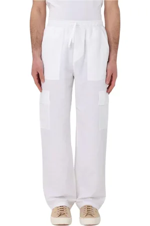 Colmar Bukser, Herre, Hvid, L, Linned, Beige Linnedbukser med Lommer
