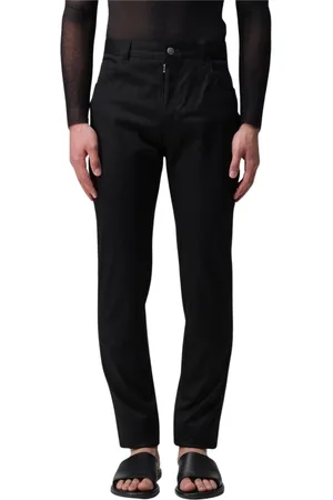 Maison Margiela Bukser, Herre, Sort, W32, Bomuld, Sorte Straight Leg Bomuld Bukser