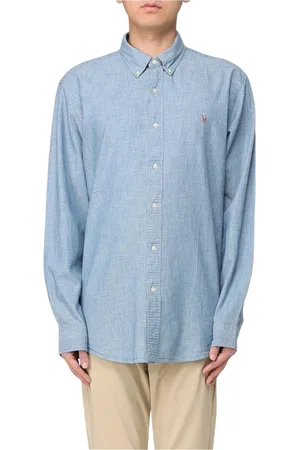 Ralph Lauren Skjorte, Herre, Blå, XL, Blå Langærmet Skjorte Casual Stil