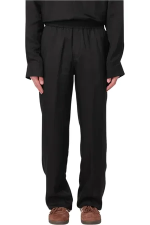 Msgm Bukser, Herre, Sort, L, Uld, Sort Moderne Bukser