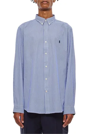 Ralph Lauren Skjorte, Herre, Blå, XL, Klassisk Hvid Langærmet Skjorte