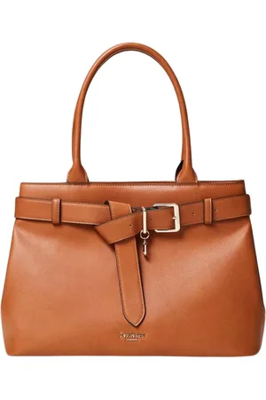 Twin-Set Taske, Dame, Brun, ONE SIZE, Læder, Elegant Læder Tote Taske