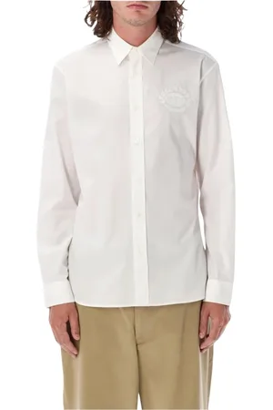 Burberry Skjorte, Herre, Hvid, L, Bomuld, Klassisk Hvid Bomuldsskjorte