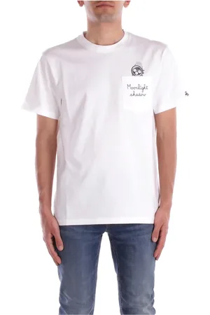 MC2 SAINT BARTH Top, Herre, Hvid, S, Bomuld, Logo Front Pocket T-shirt Polos
