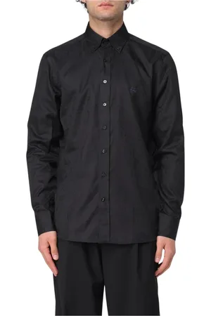 Etro Skjorte, Herre, Sort, L, Bomuld, Sort Paisley Bomuldsskjorte