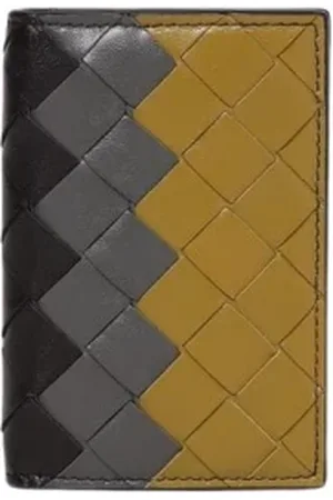 Bottega Veneta Tilbehør, Herre, Brun, ONE SIZE, Læder, Luksus Flettet Læder Kortholder