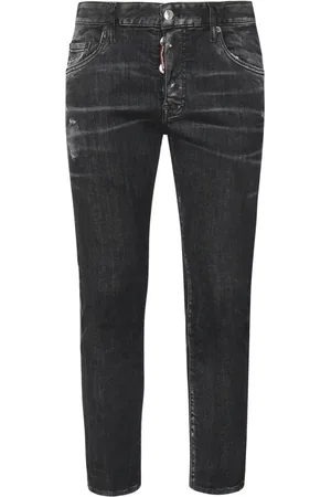 Dsquared2 Jeans, Herre, Grå, XL, Grå Stretch Fit Jeans med Logo