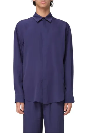 Msgm Skjorte, Herre, Blå, XL, Blå Button-Up Skjorte til Mænd