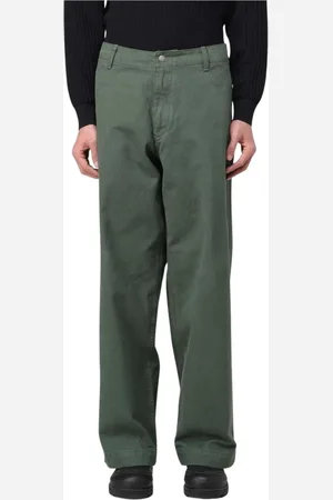 Emporio Armani Bukser, Herre, Grøn, XL, Bomuld, Stilfulde Militær Bomuldsbukser