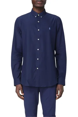 Ralph Lauren Skjorte, Herre, Blå, 2XL, Bomuld, Klassisk Hvid Bomuldsskjorte