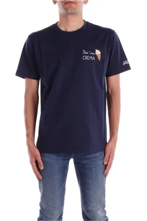 MC2 SAINT BARTH Top, Herre, Blå, L, Bomuld, Blå Logo Frontlomme T-shirt Polo