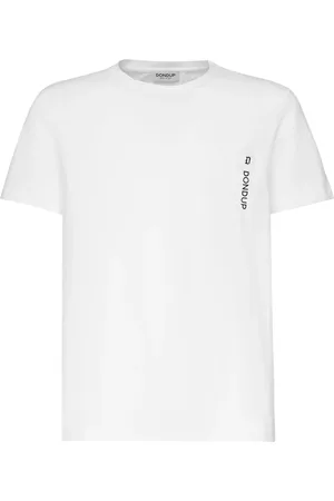 Dondup Top, Herre, Hvid, L, Bomuld, Hvid Bomuld Jersey Crew Neck T-shirt